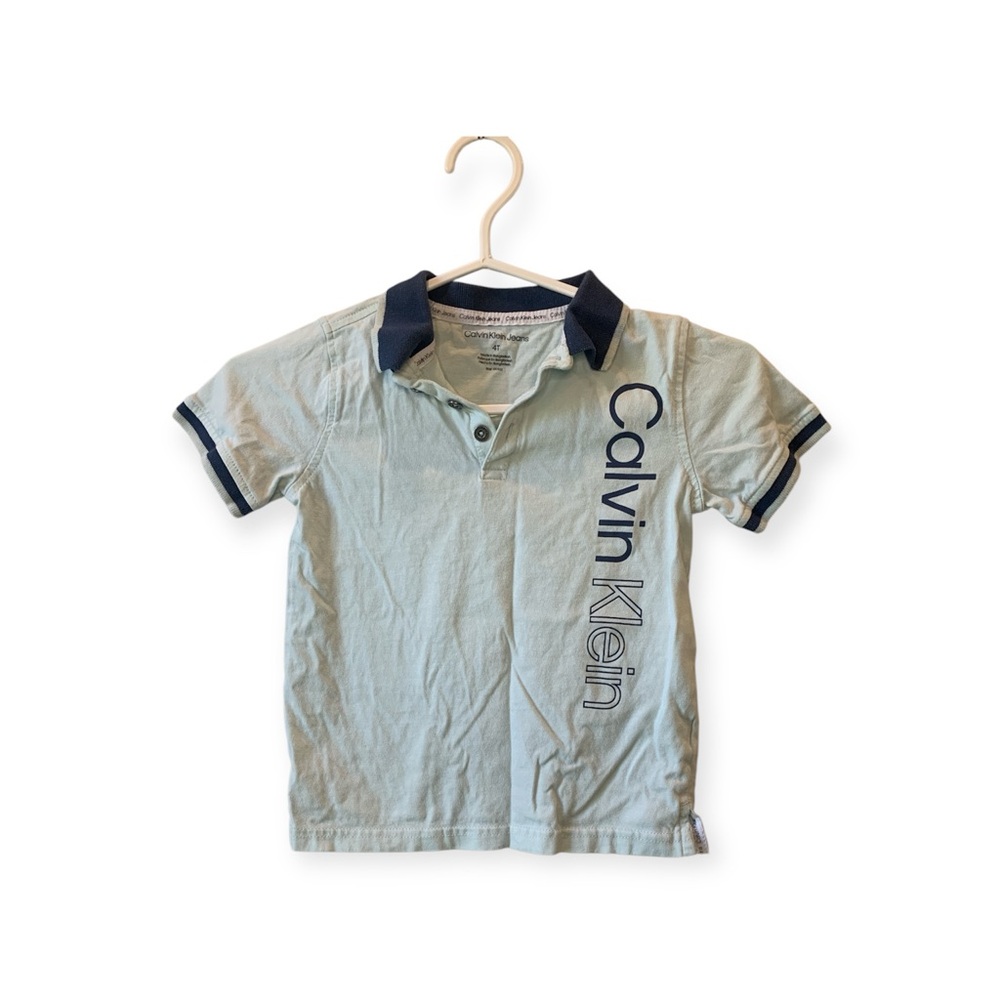 Calvin Klein Kids' Green Polo Shirt, Kids Size 4T